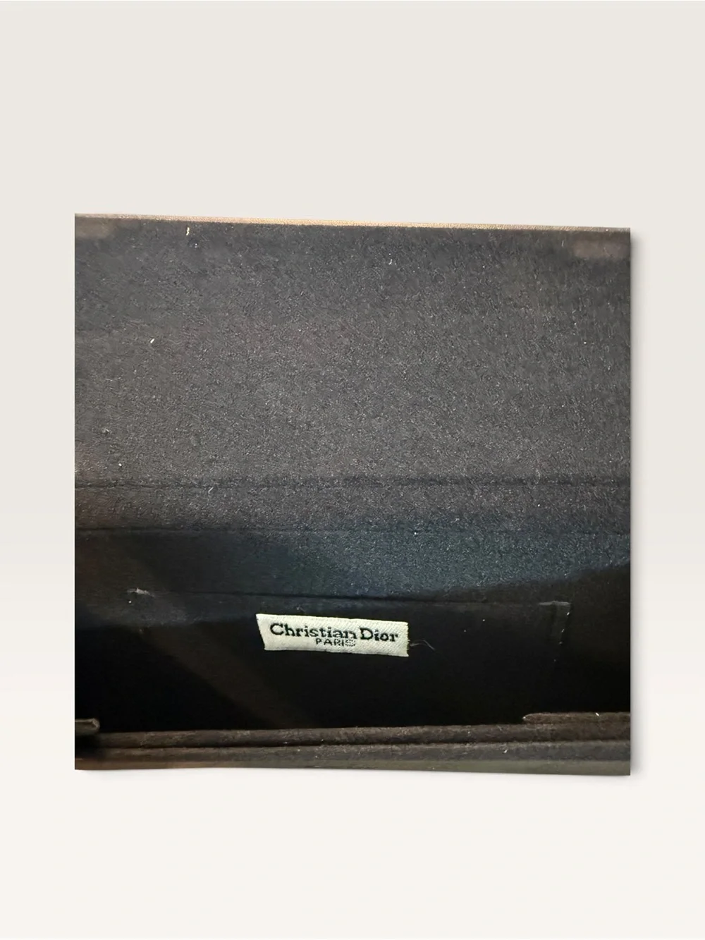 Source Unknown Black Fold-Over Leather Super Slim Sunglasses Case